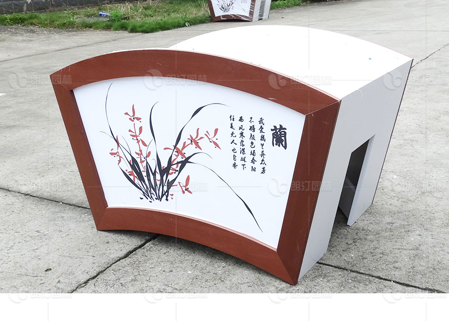 扇形UV打印畫護欄綠化花箱