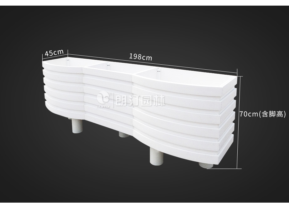 波浪藝術(shù)花箱尺寸信息 波浪藝術(shù)花箱尺寸信息