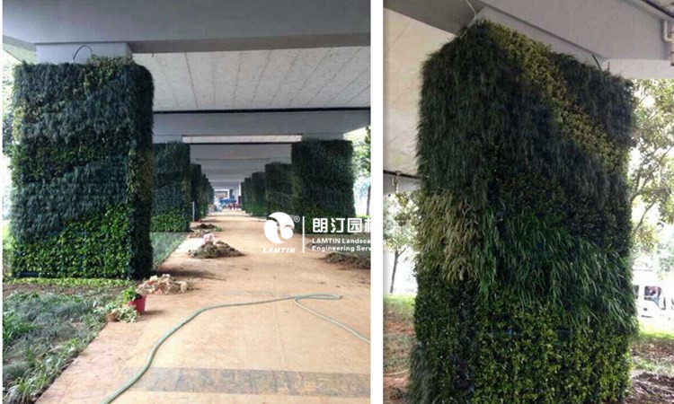 朗汀園林橋柱墻體綠化案例