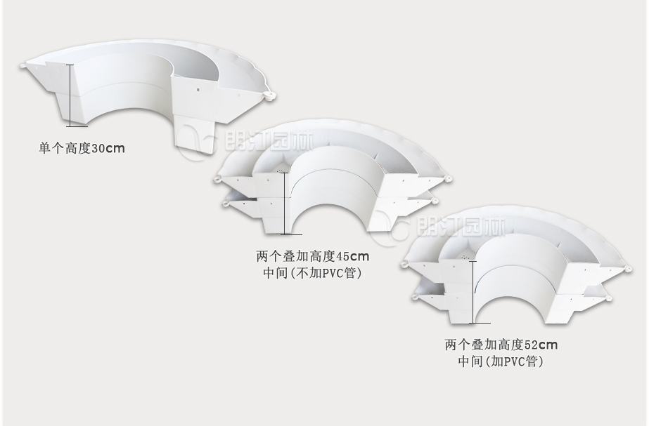圓形花柱花盆多層疊加使用 圓形花柱花盆多層疊加使用