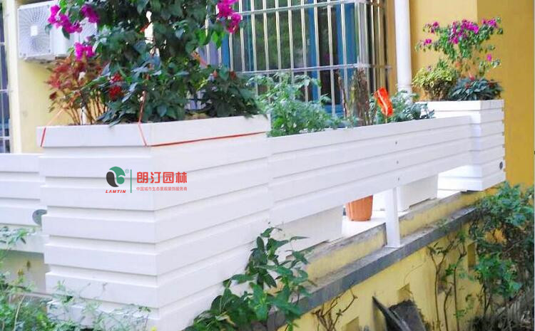 朗汀園林定制款方形馬槽景觀綠化箱