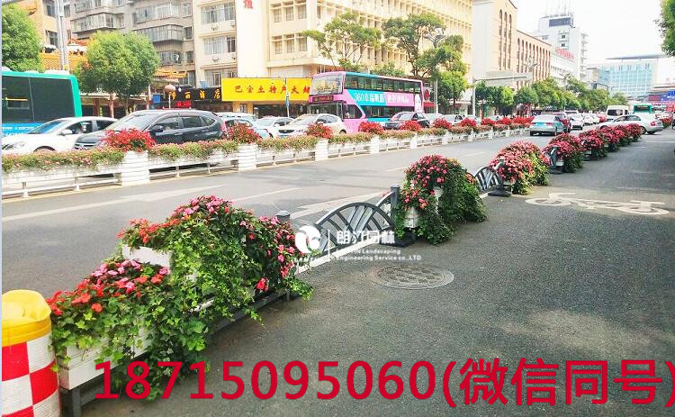 馬槽形PVC道路隔離花箱 馬槽形PVC道路隔離花箱